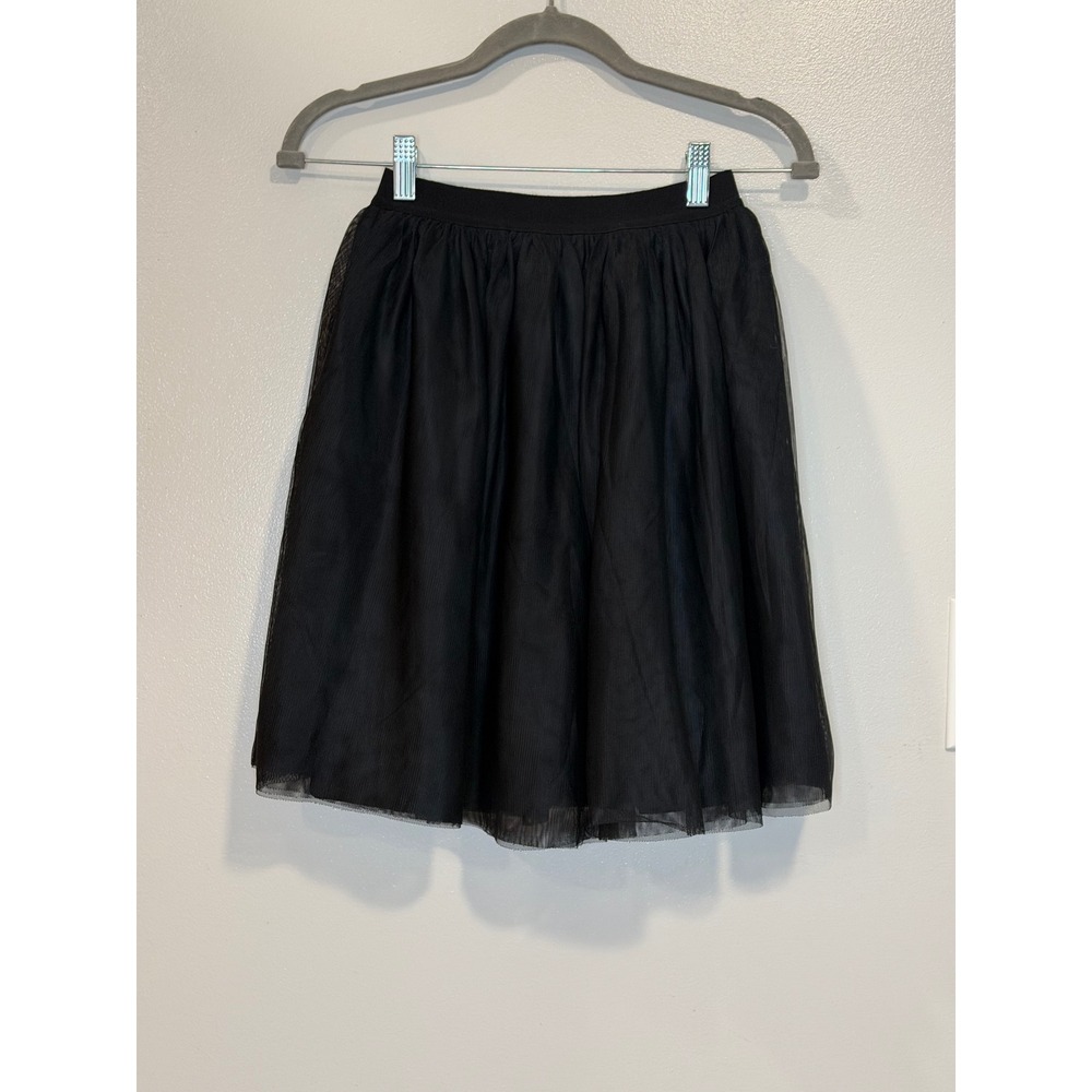 Gap Kids Girls Black Tulle Mesh Layered Skirt Size M 8 Elastic Waist